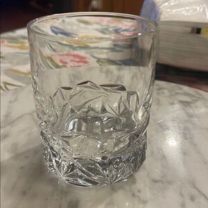 Vintage discontinued Tiffany & Co double old fashioned Rock cut whiskey glass